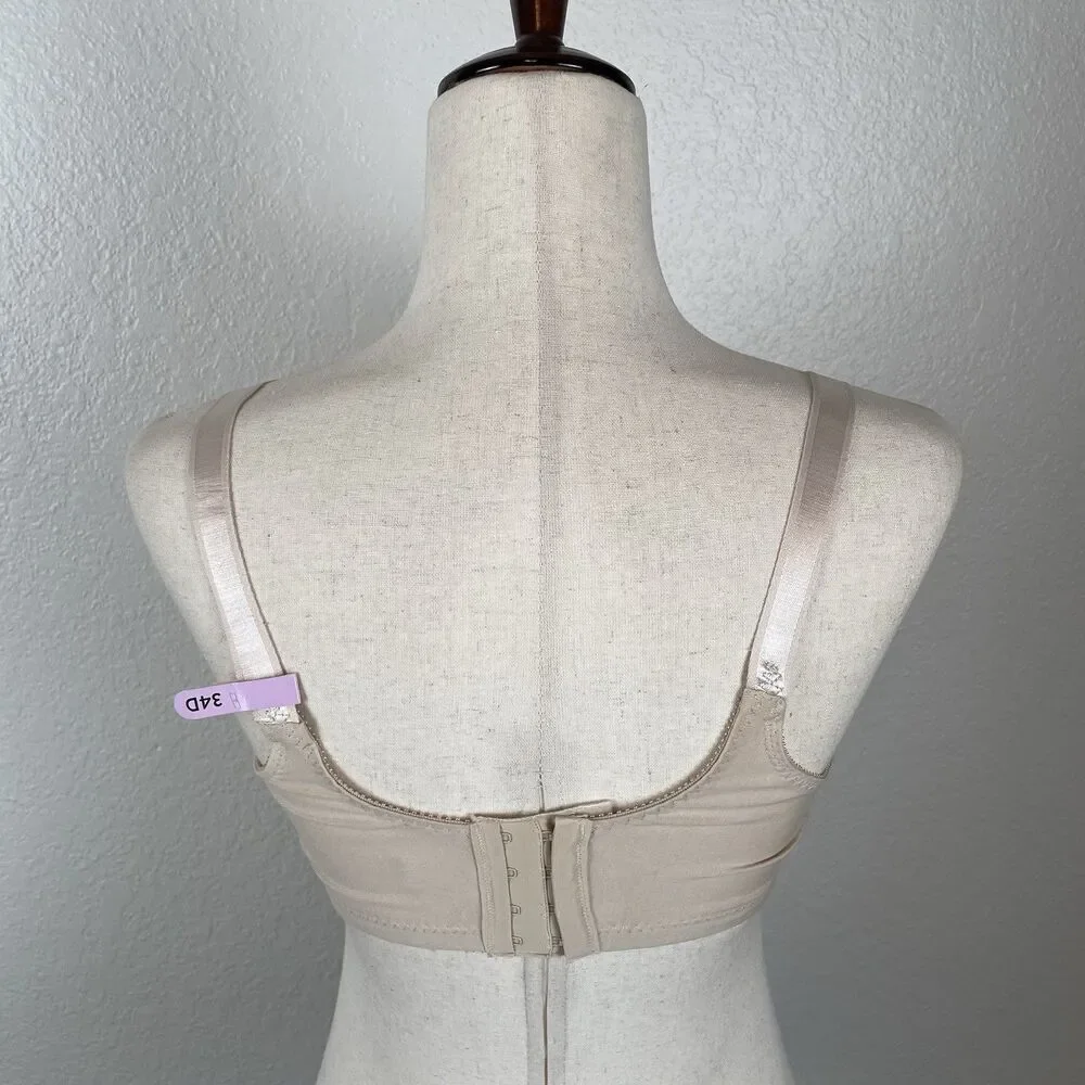 Bali Double Classic Support Women’s‎ 34D Cotton Wire-Free Bra 3036 Soft Taupe